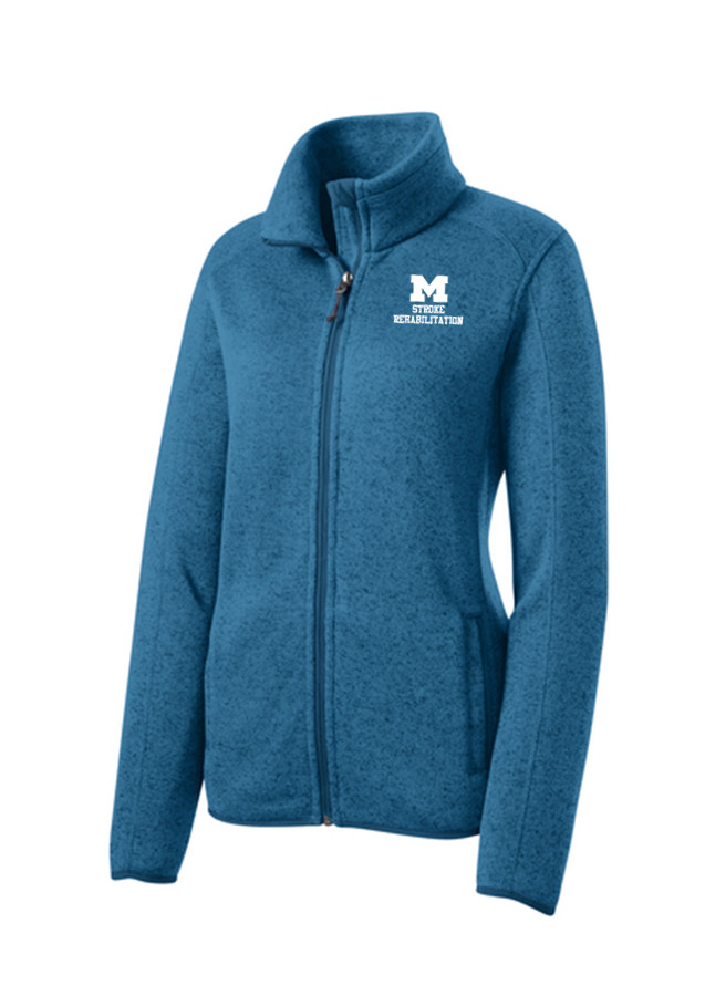 Women's Fleece Full Zip Jacket - Blue