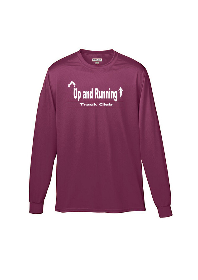 Men's Performance Long Sleeve Tee - Maroon