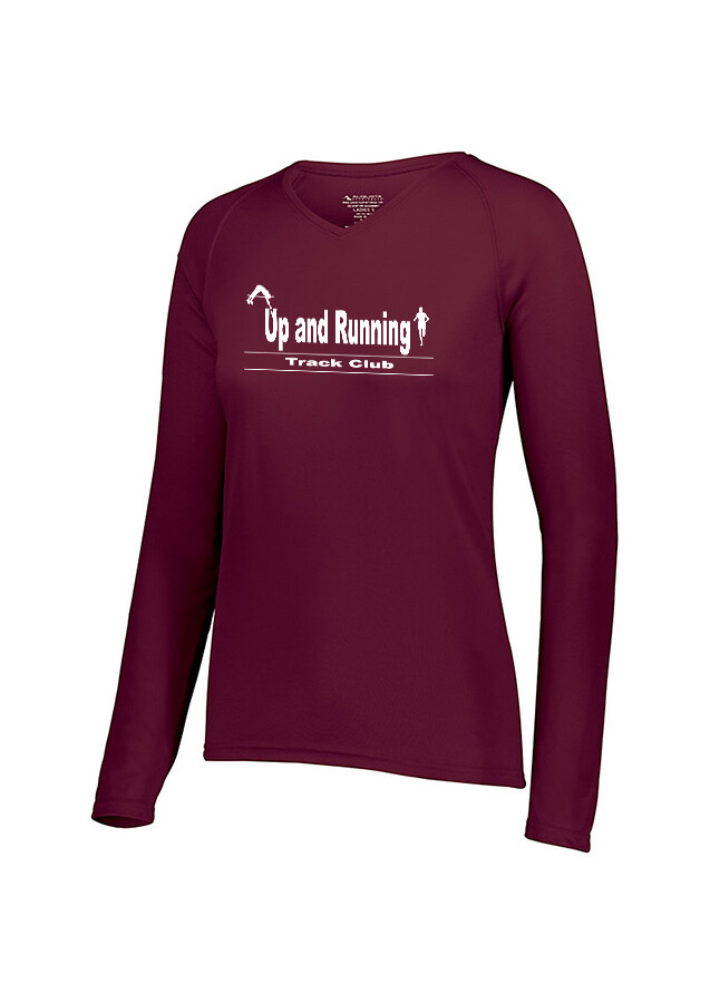 Women's Performance Long Sleeve Tee - Maroon
