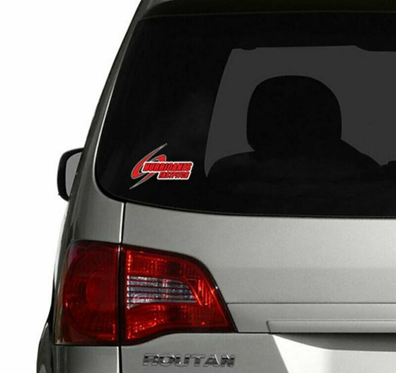 Car / Laptop Decal - Hurricanes in Red & White