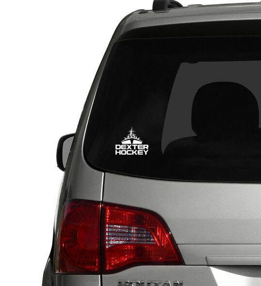 Car / Laptop Decal - Dexter Hockey in White