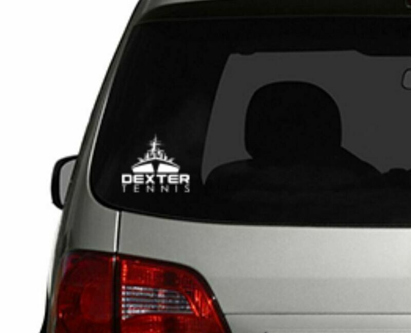 Car / Laptop Decal - Dexter Tennis in White