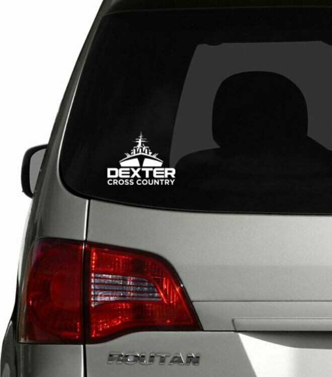 Car / Laptop Decal - Dexter Cross Country in Maroon &amp; White