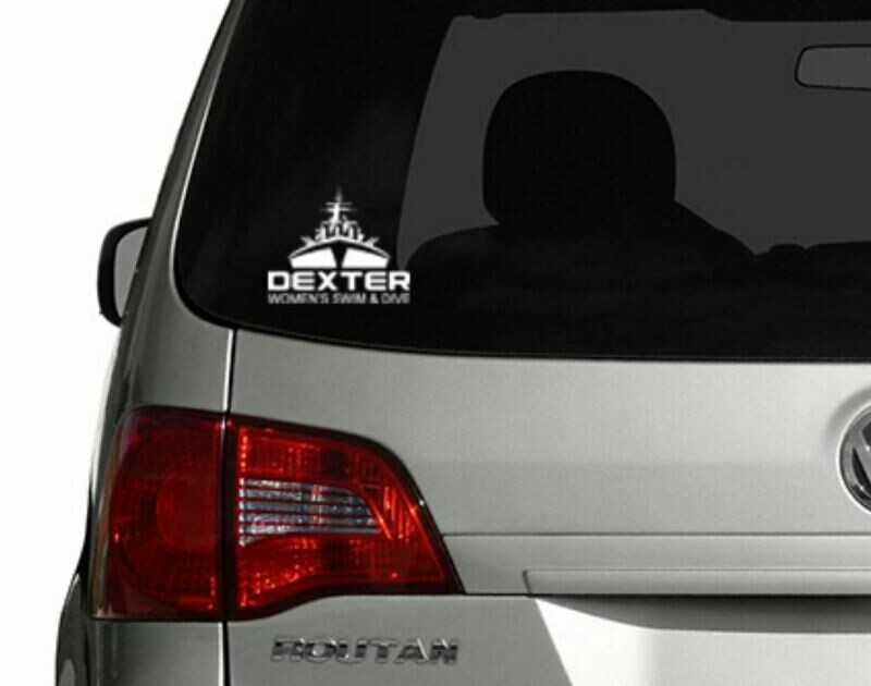 Car / Laptop Decal - Dexter Women's Swim & Dive in White