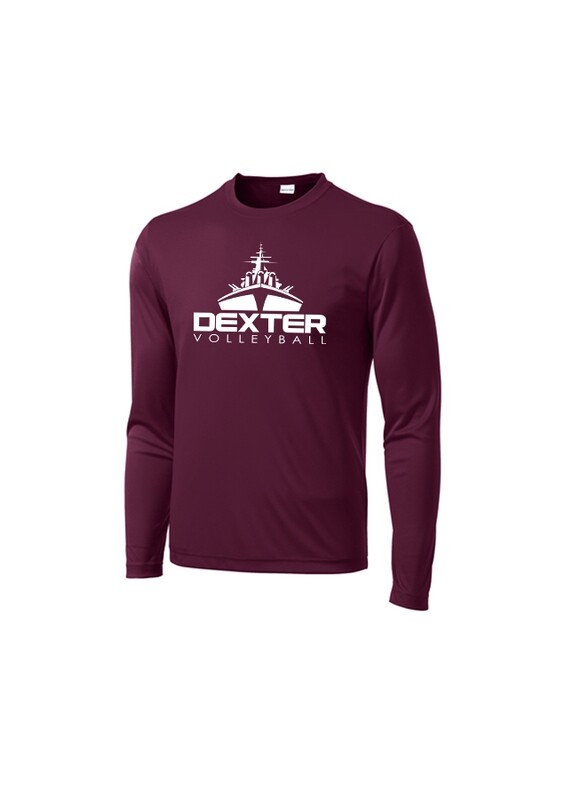 Performance Long Sleeve Tee - Maroon