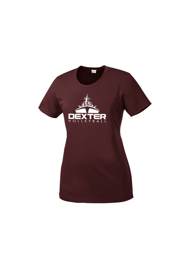 Women's Performance Short Sleeve Tee - Maroon