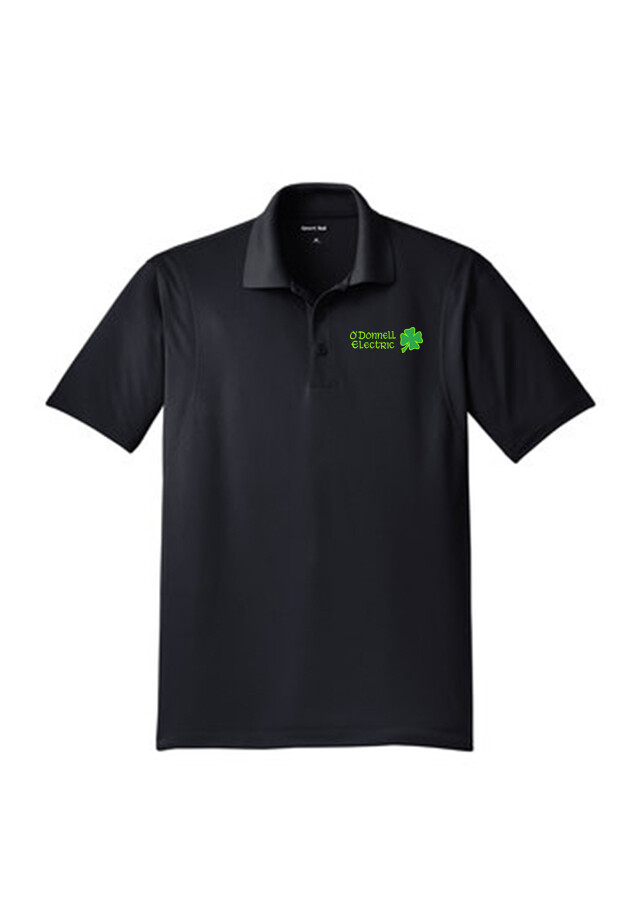 Men's Performance Polo (Embroidered)- Black, Grey