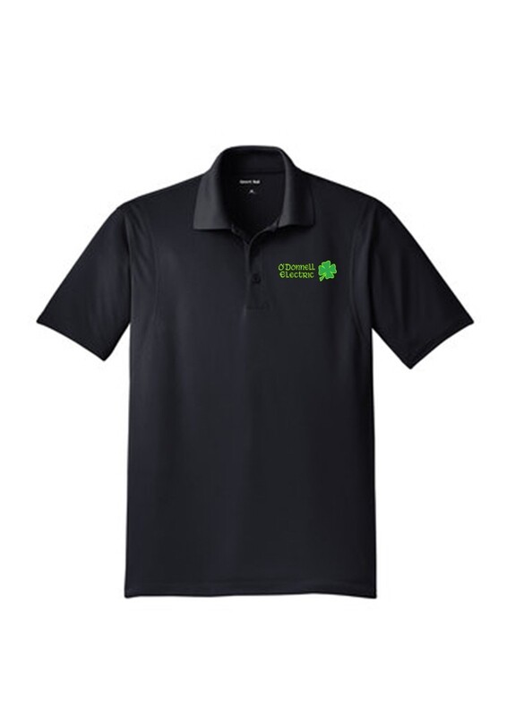 Men's Performance Polo (Embroidered)- Black, Grey