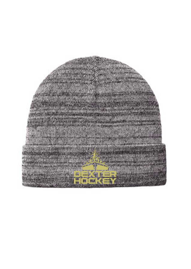 Knit Cuff Heathered Beanie- Heathered Grey