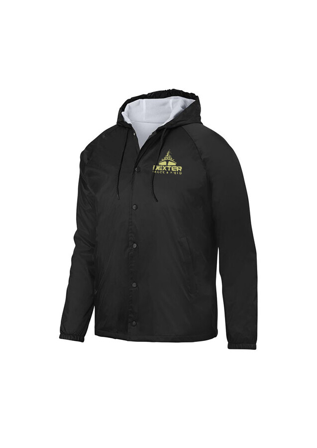 Hooded Coaches Jacket - Black