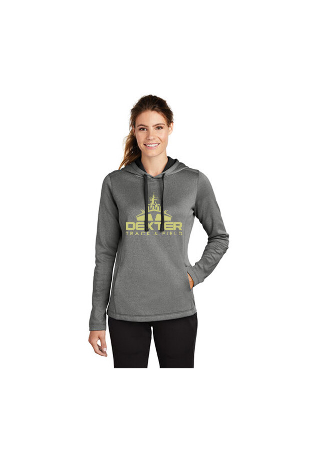 Women's Heather Performance Hood - Heather Grey
