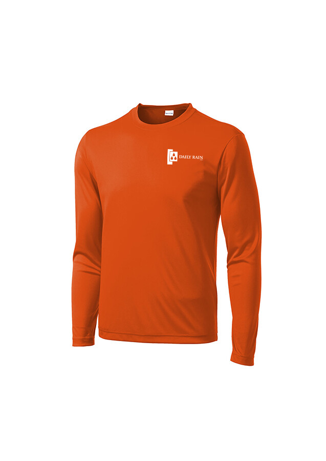 Youth Long Sleeve Performance Tee - Orange, Royal