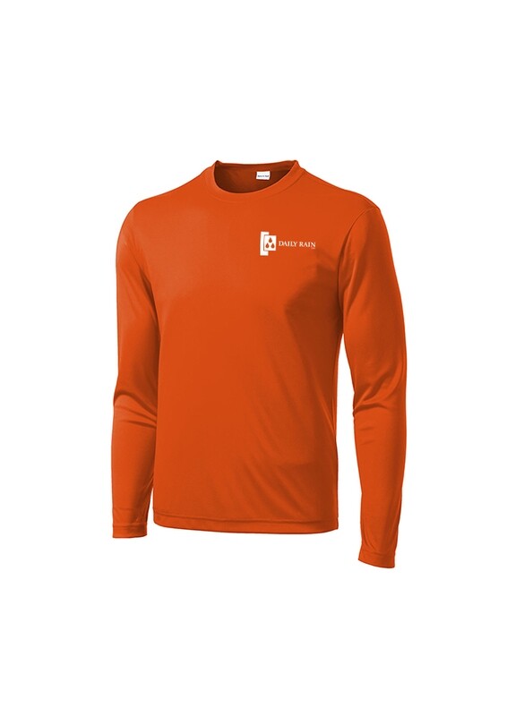 Youth Long Sleeve Performance Tee - Orange, Royal