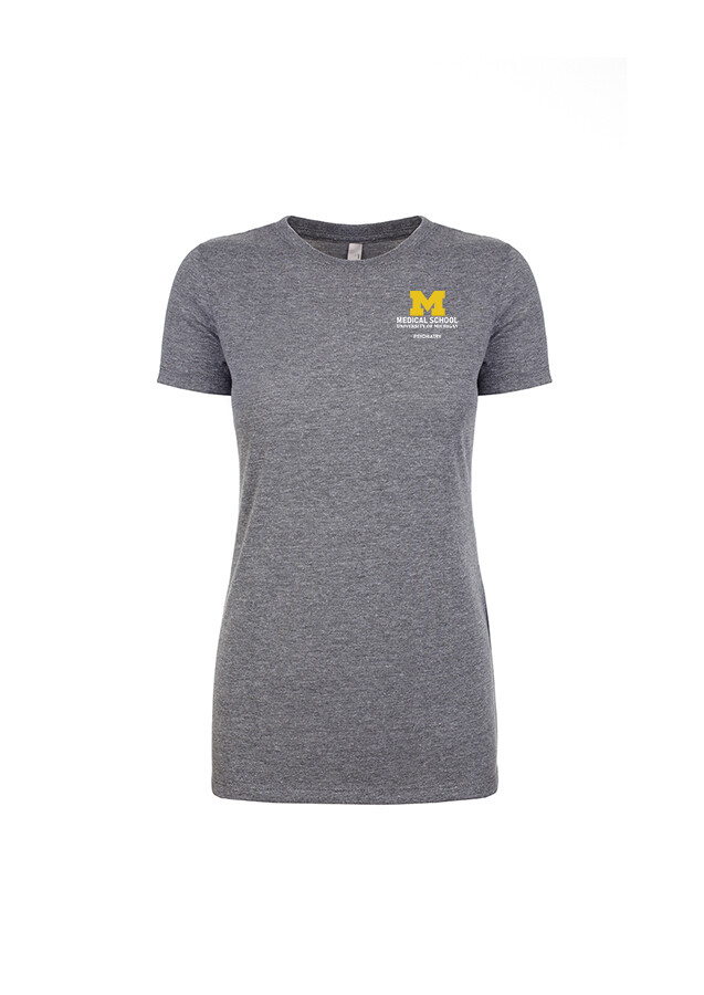 Women’s Tri-Blend Tee- Heather Grey/Navy