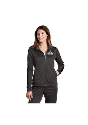 Women's Sport Tek Tricot Full Zip Jacket - Grey/Black
