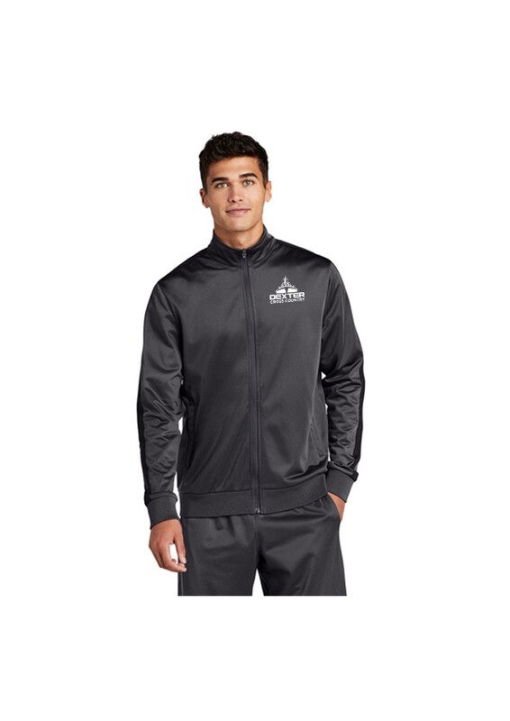 Men's Sport Tek Tricot Full Zip Jacket - Grey/Black
