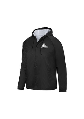 Hooded Coaches Jacket - Black