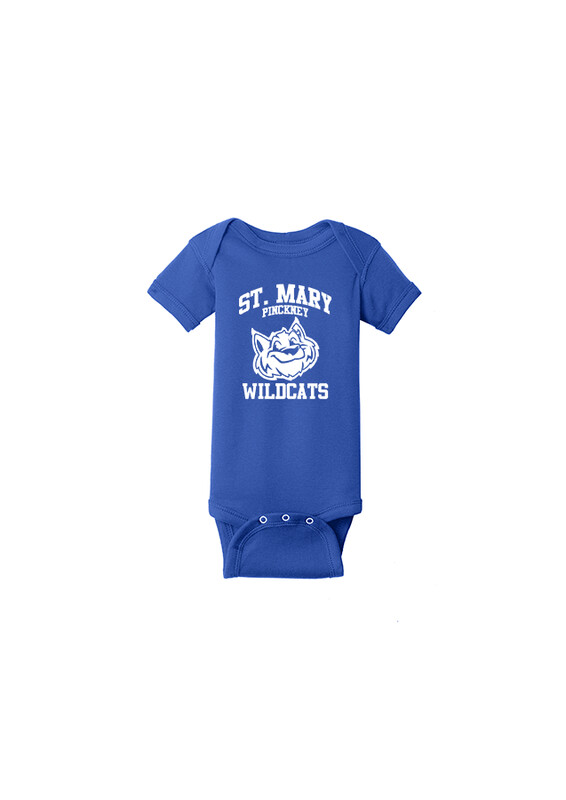 Short Sleeve Onesie- Royal, Grey