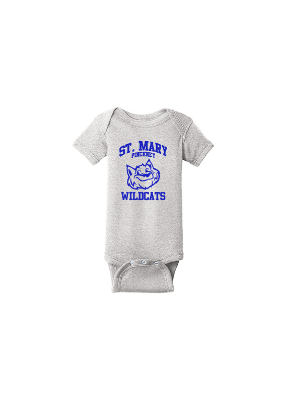 Short Sleeve Onesie- Royal, Grey