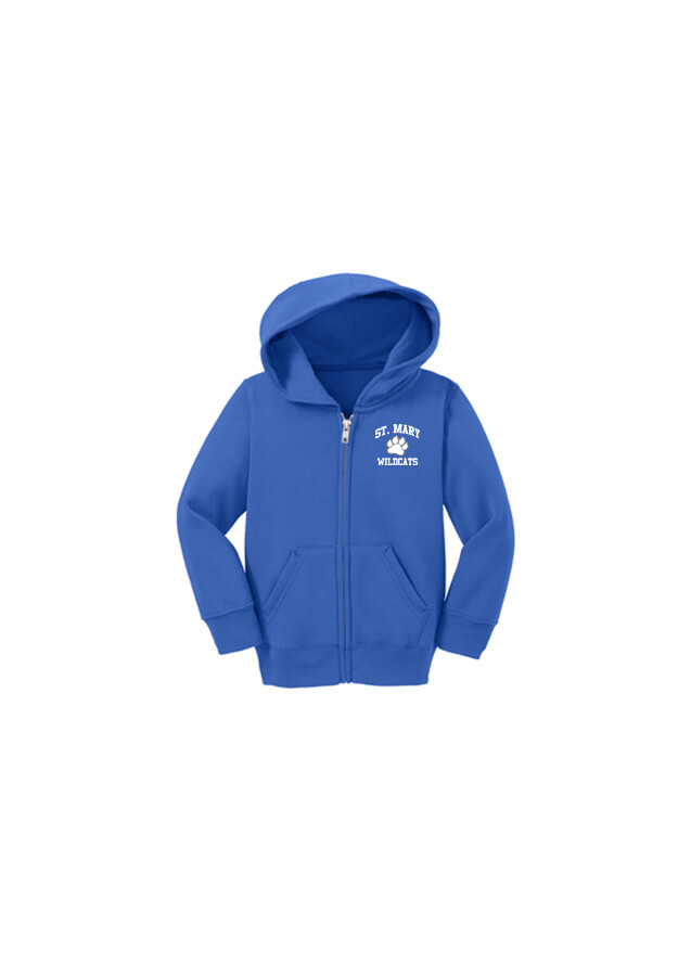 Toddler Full Zip Sweatshirt- Royal, Grey, Navy
