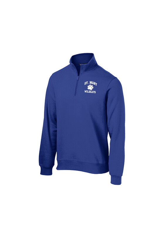 Cotton Blend 1/4 Zip Sweatshirt- Navy, Royal, Grey, White