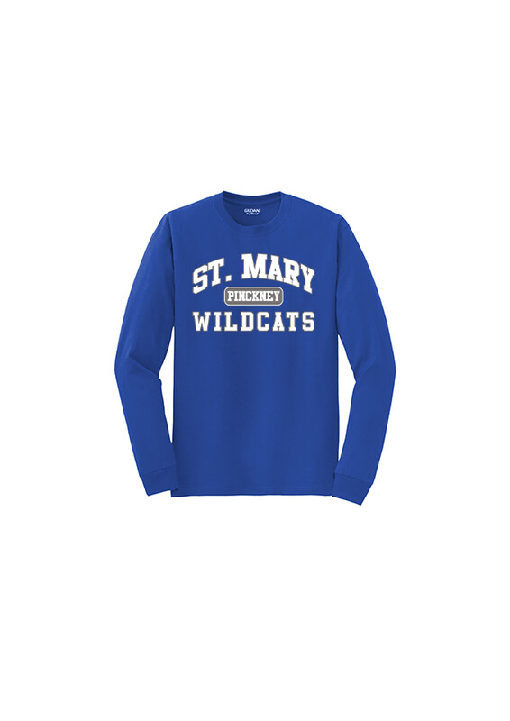Long Sleeve 50/50 Tee - Athletics Logo- Navy, Royal, Grey, White