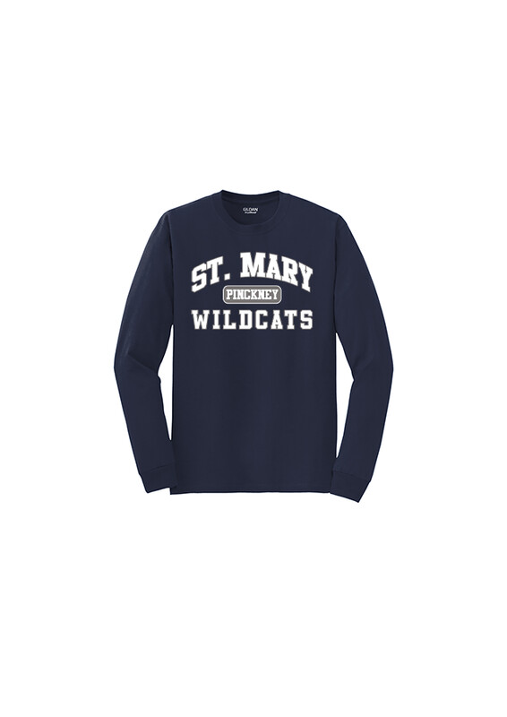 Long Sleeve 50/50 Tee - Athletics Logo- Navy, Royal, Grey, White