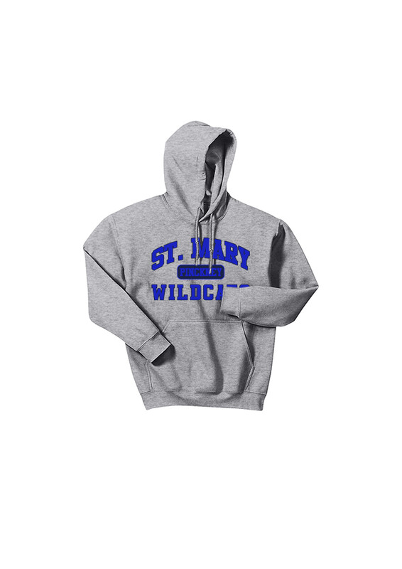Hooded Sweatshirt (Adult and youth sizes)- Athletics Logo- Grey, Royal, Navy, White