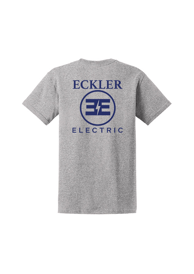 [ECKLER ITEM] Unisex Short Sleeve Tee with pocket (Screen Printed)- Grey or Safety Green