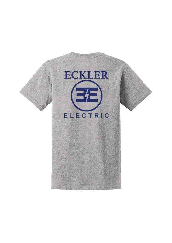 [ECKLER ITEM] Unisex Short Sleeve Tee with pocket (Screen Printed)- Grey or Safety Green