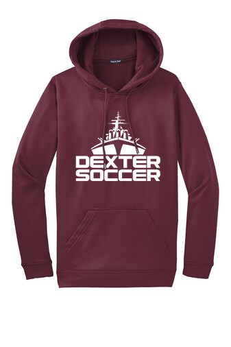 Sport Tek Performance Hoodie- Maroon, Black, White