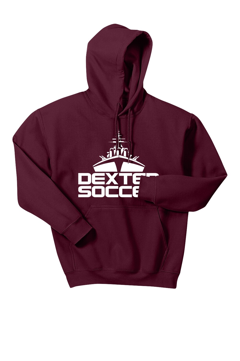 Cotton Hooded Sweatshirt (Adult & Youth Sizes)- Maroon, White, Black