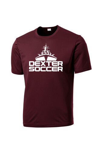 Short Sleeve Performance T  (Adult & Youth Sizes)- Maroon/ Black/ White