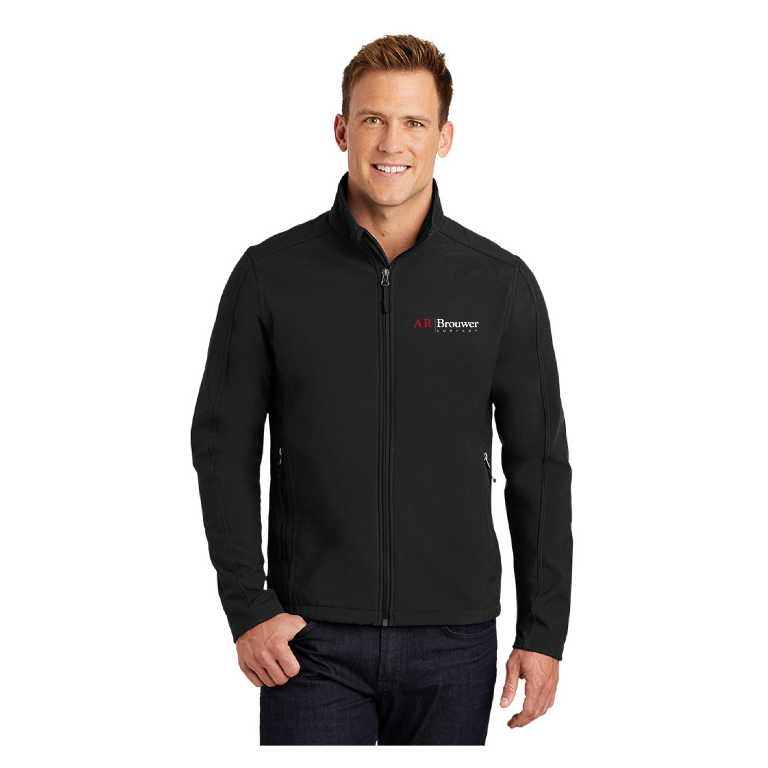 Mens Core Soft Shell Jacket- Black, Grey