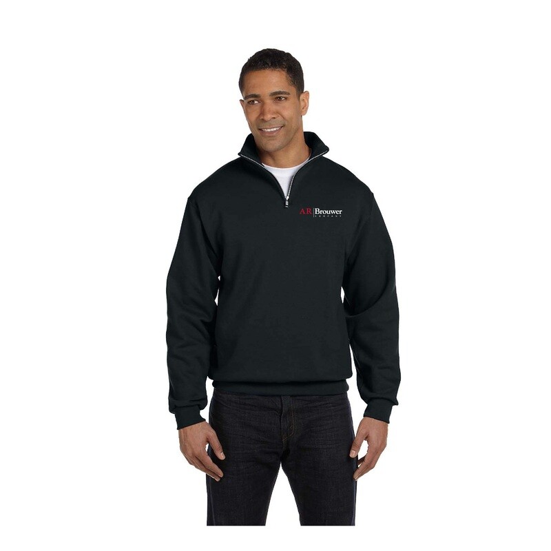 1/4 Zip Collar Sweatshirt0 Black, Red
