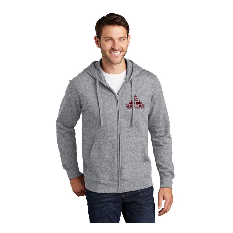 Unisex Fan Favorite Fleece Full-Zip Hooded Sweatshirt- Black, Athletic Heather