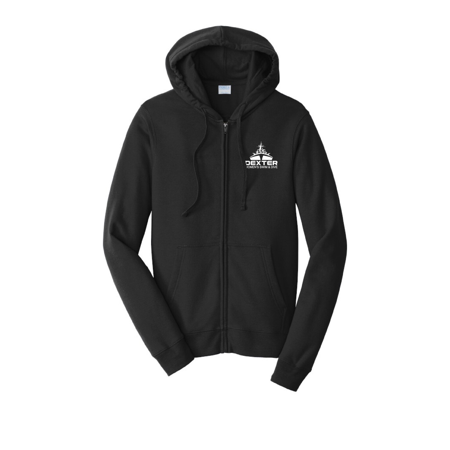 Unisex Fan Favorite Fleece Full-Zip Hooded Sweatshirt- Black, Athletic Heather
