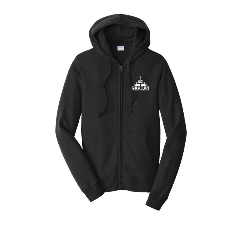 Unisex Fan Favorite Fleece Full-Zip Hooded Sweatshirt- Black, Athletic Heather