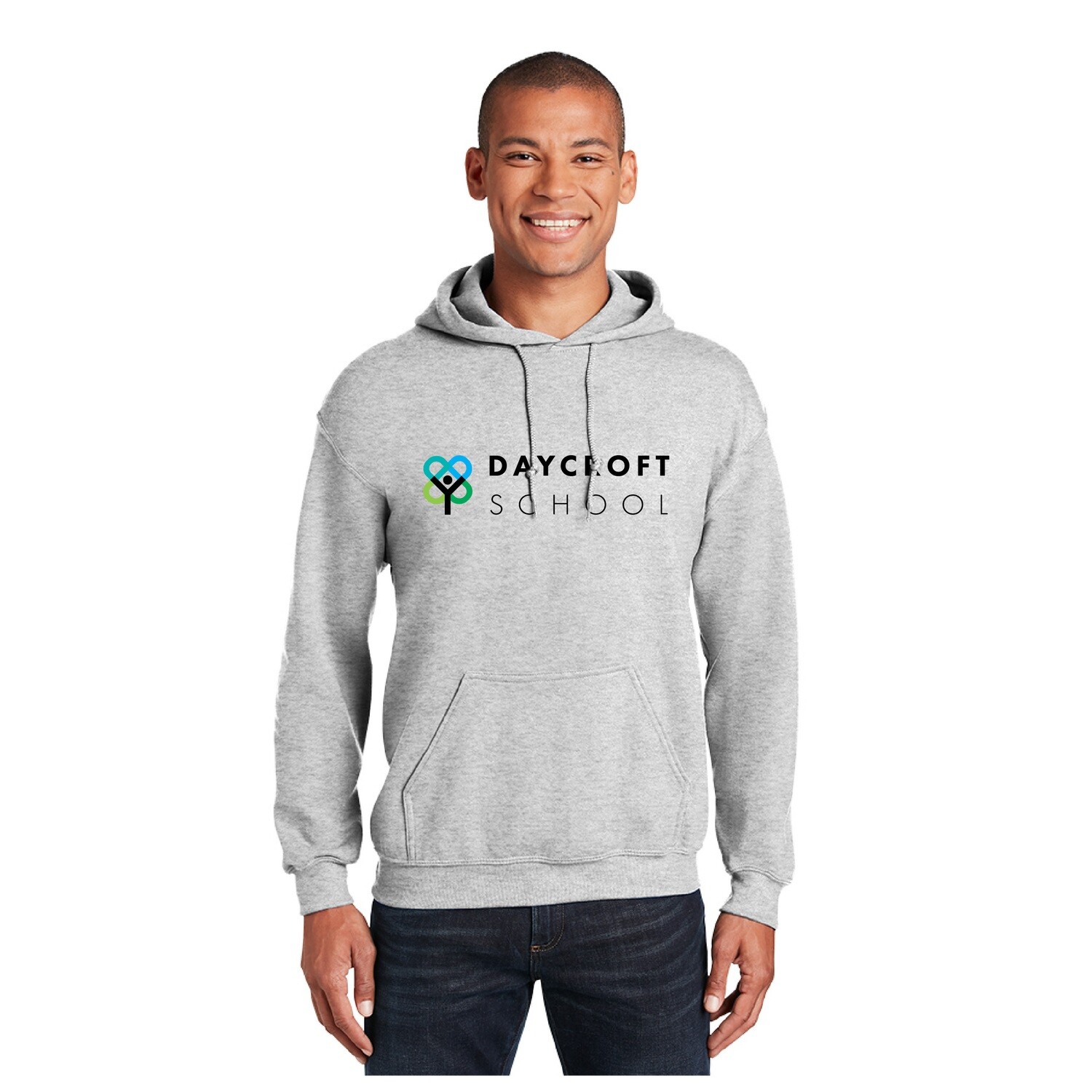 Cotton Hooded Sweatshirt (Youth Sizes Available)- Navy, Grey