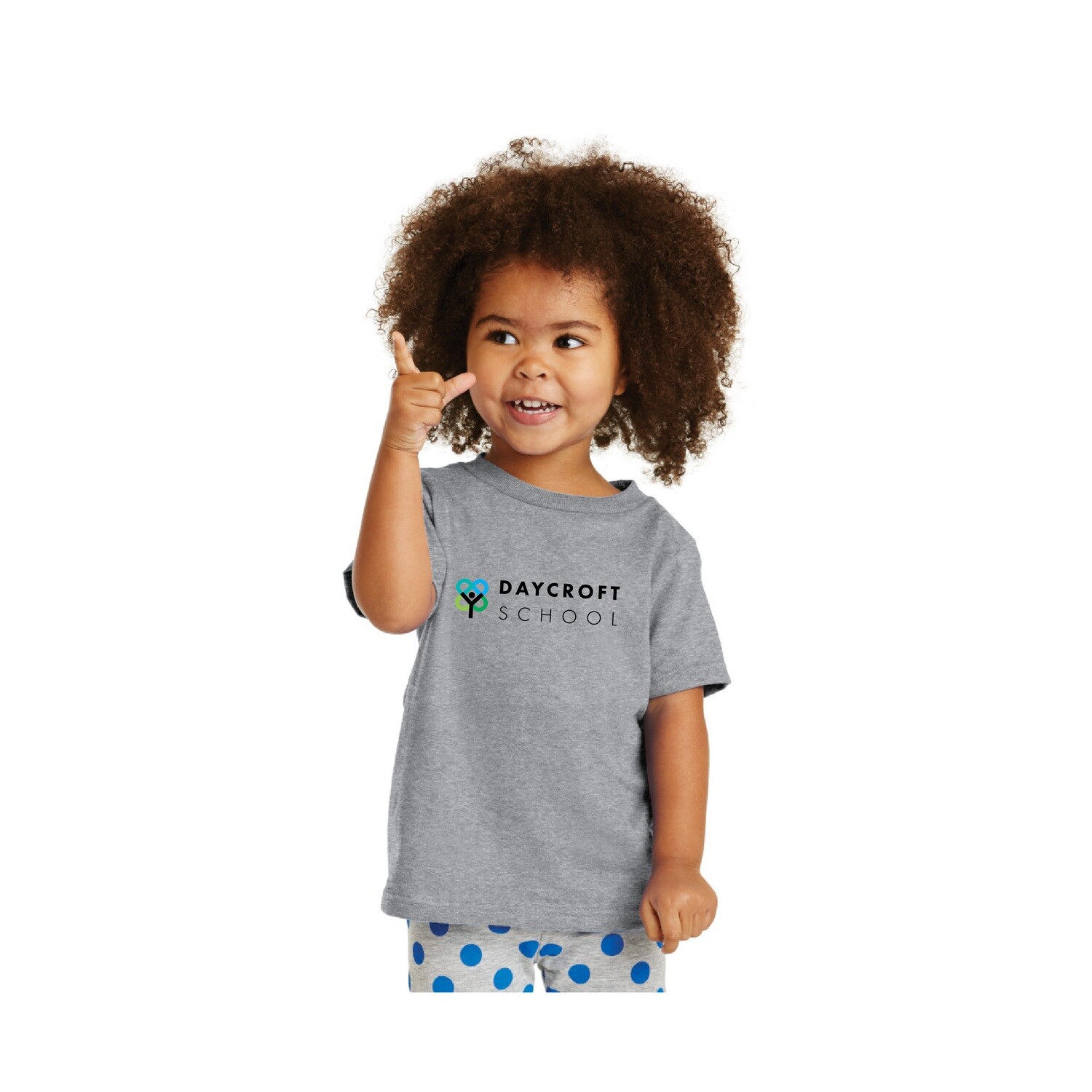 Toddler Short-Sleeve Cotton Tee- Navy, Grey