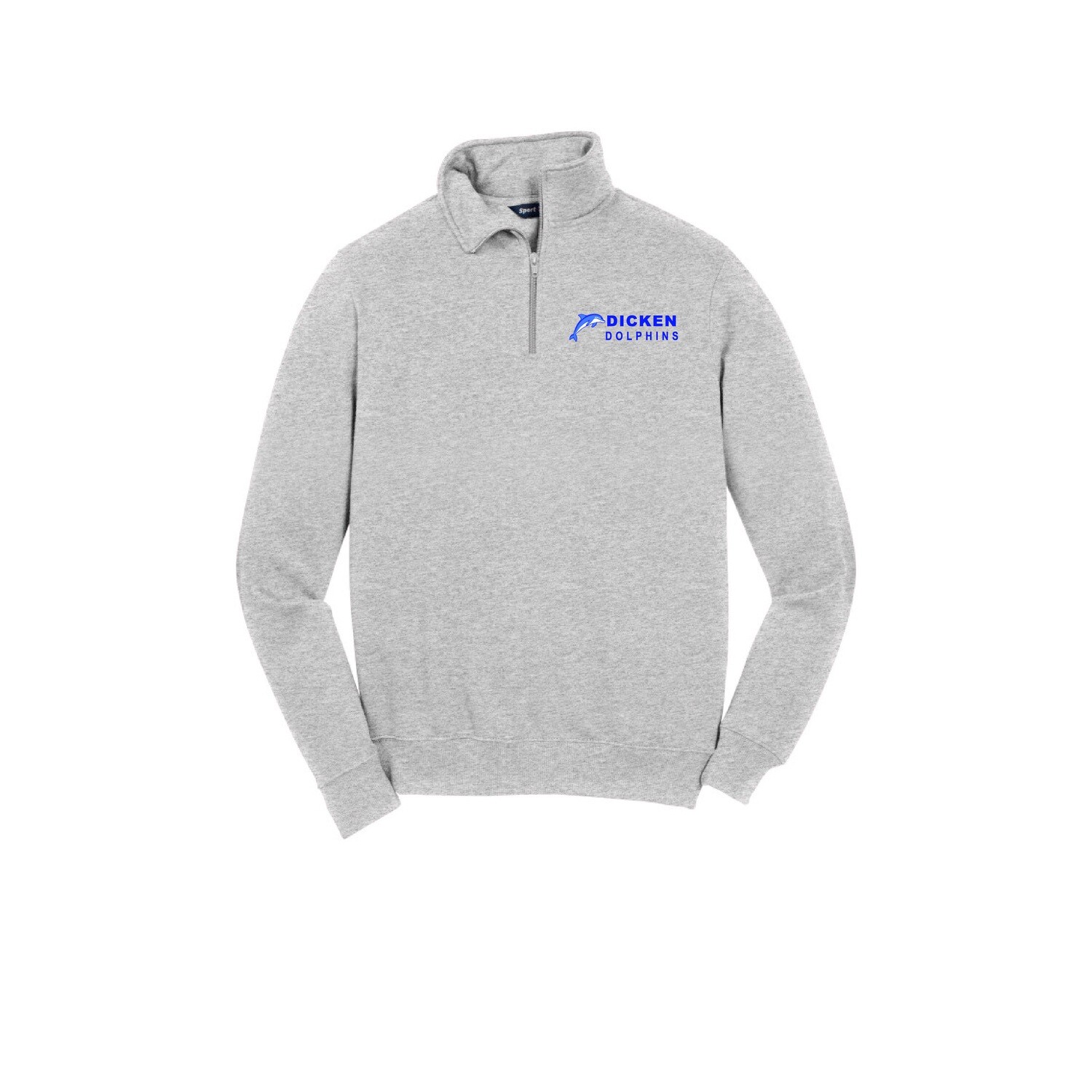 Men's Sport-Tek 1/4 Zip Sweatshirt- Grey, White Men's Sport-Tek 1/4 Zip Sweatshirt- Grey, White