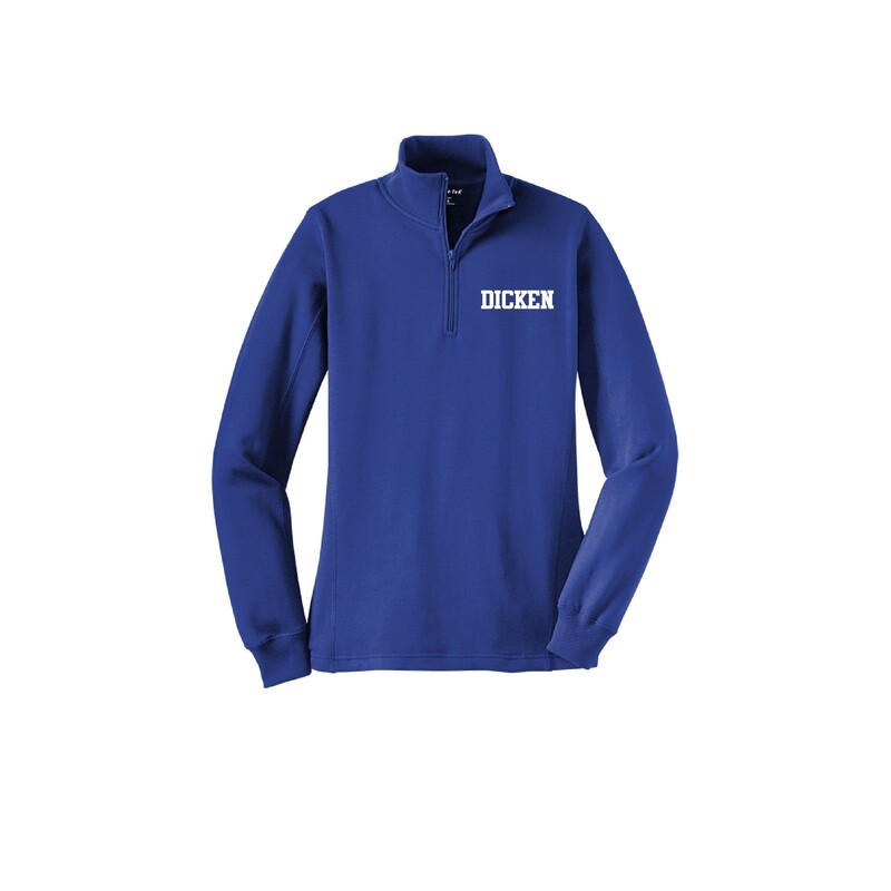 Women's Sport-Tek 1/4 Zip Sweatshirt (DICKEN logo)- Royal
