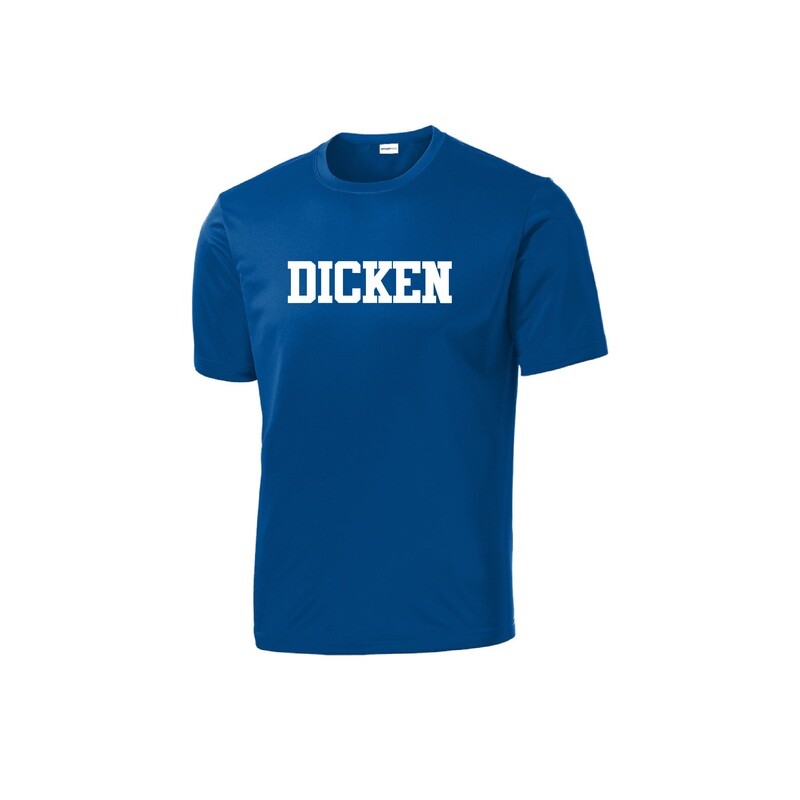 Adult Unisex Performance Tee (DICKEN logo)- Royal