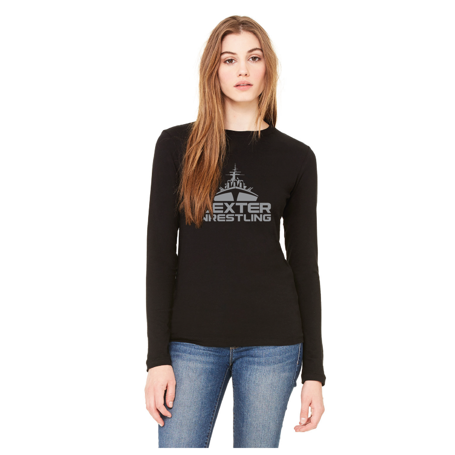 Ladies' Bella + Canvas Jersey Long-Sleeve T-Shirt- Black Ladies' Bella + Canvas Jersey Long-Sleeve T-Shirt- Black