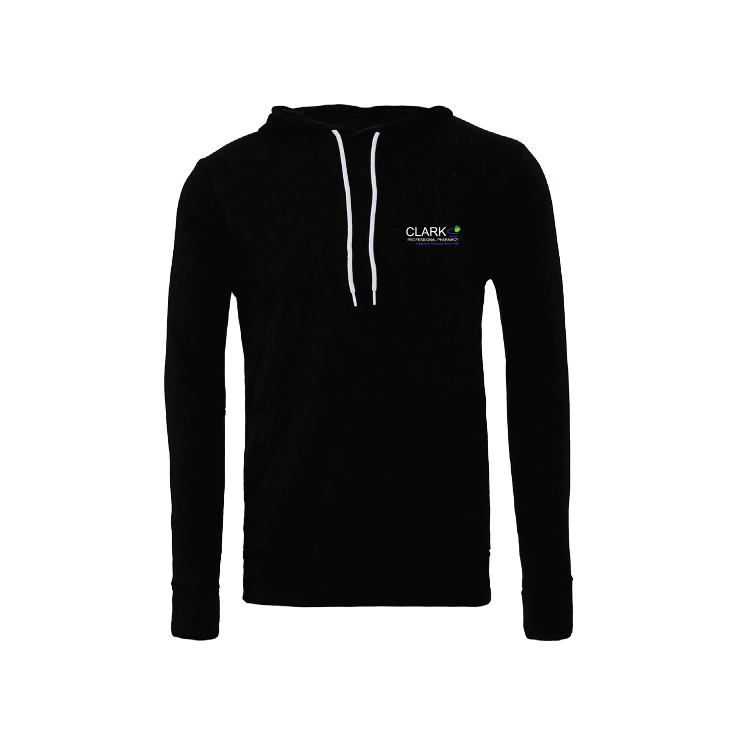 Unisex Sponge Fleece Pullover Hooded Sweatshirt (Black)