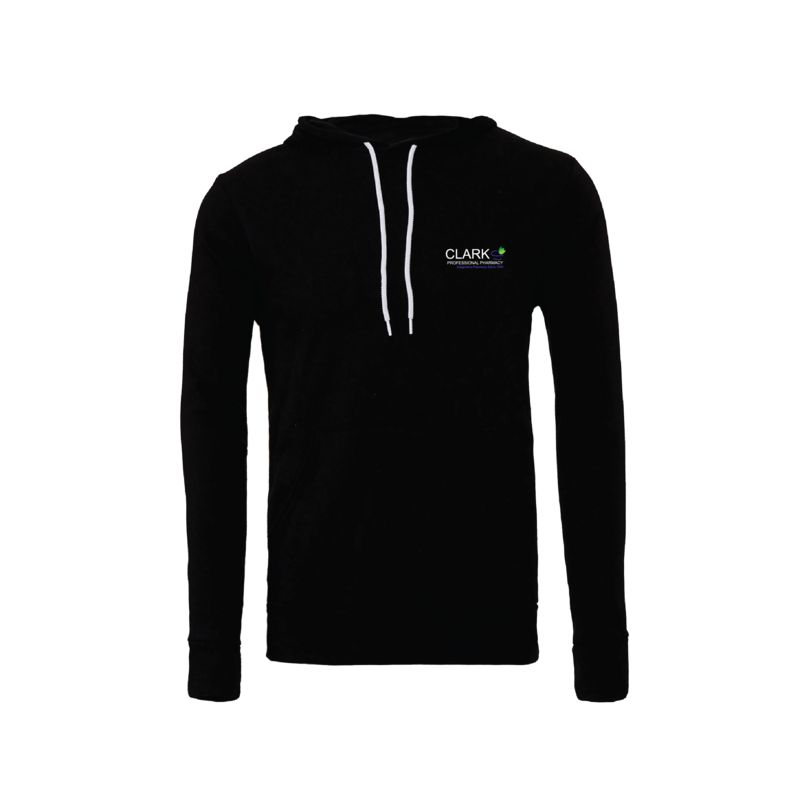 Unisex Sponge Fleece Pullover Hooded Sweatshirt (Black)