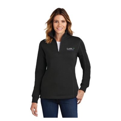 Ladies Sport-Tek 1/4-Zip Sweatshirt (Black)