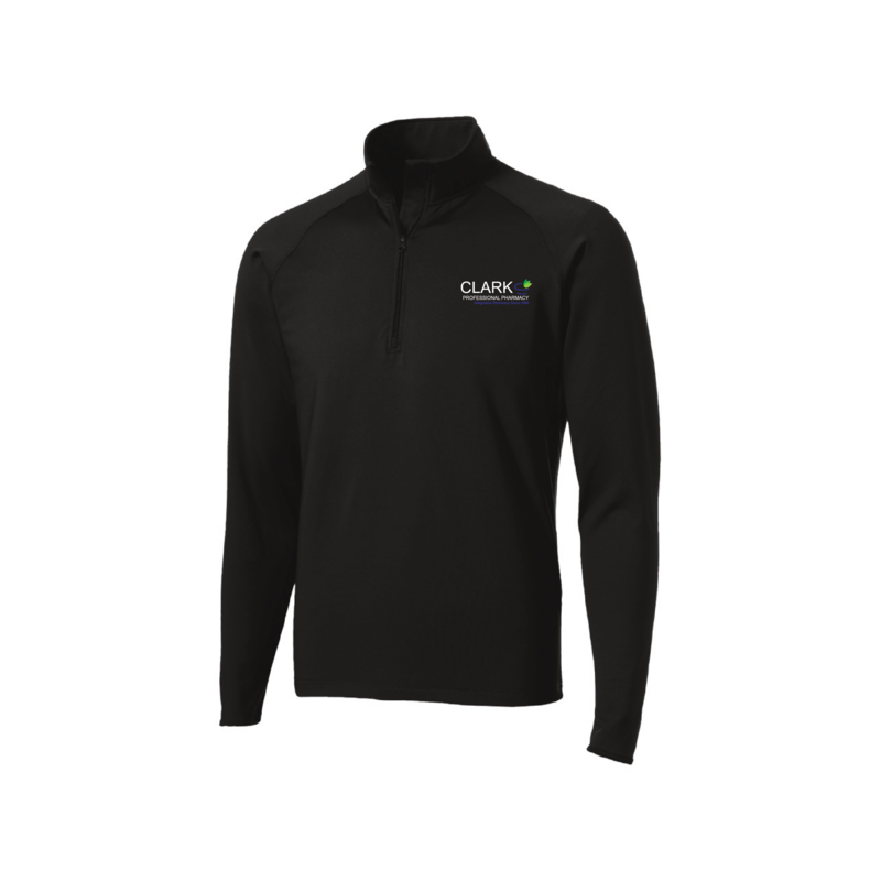 Sport-Tek Stretch 1/2-Zip Pullover (Black)