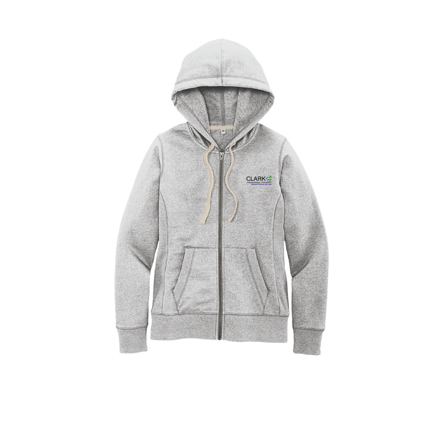 Women's Re-Fleece Full-Zip Hoodie (Light Heather Grey)