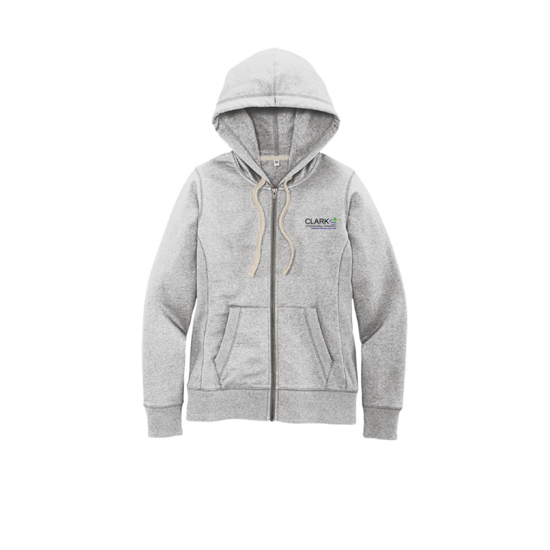 Women's Re-Fleece Full-Zip Hoodie (Light Heather Grey)